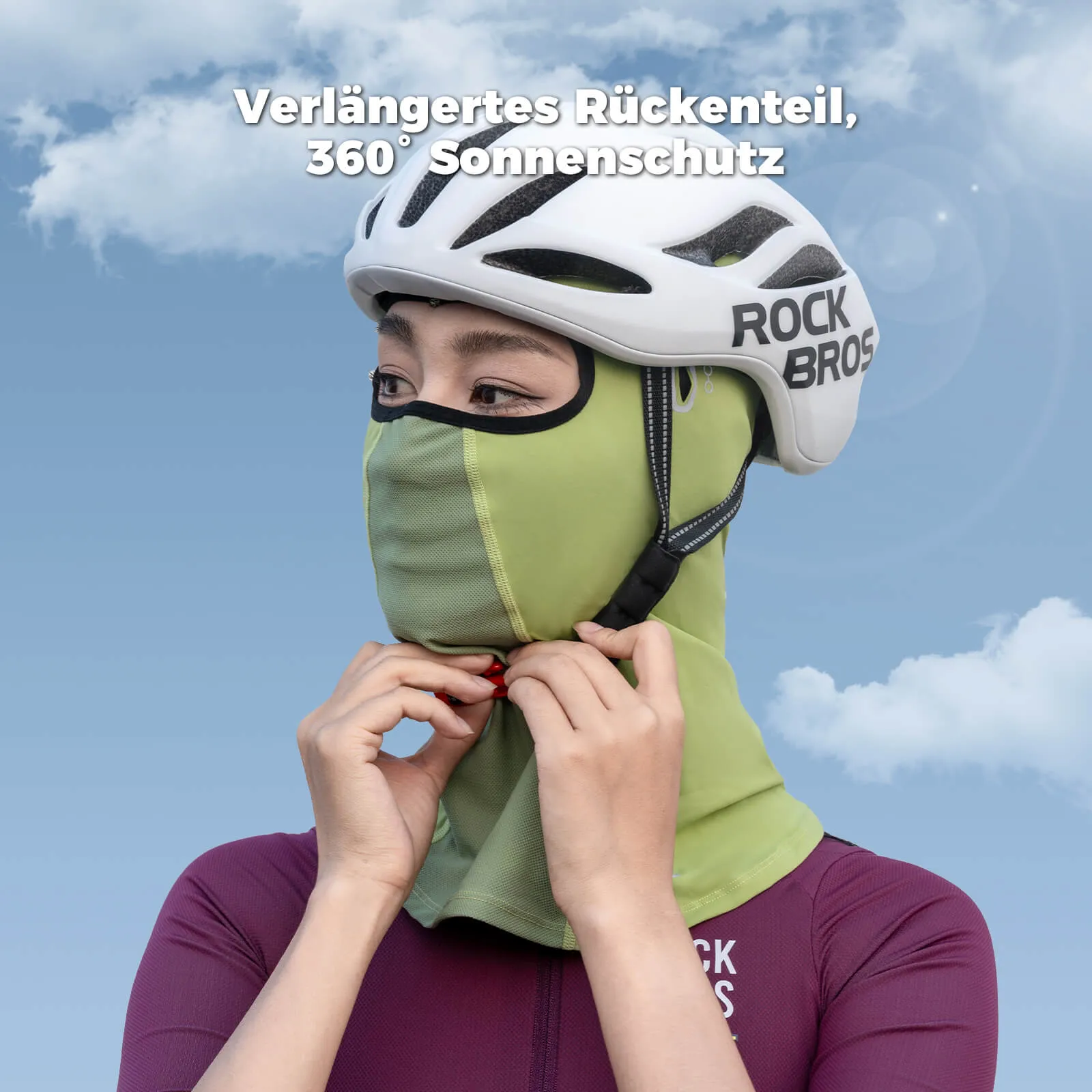 ROCKBROS Sommer Sturmhaube UPF40  Balaclava Gesichtsmaske Schnelltrocknend