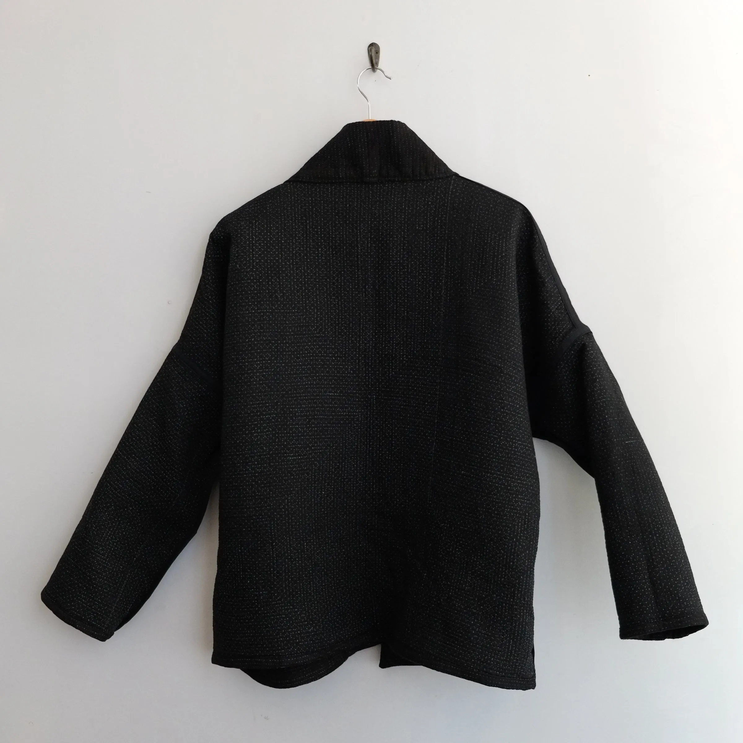 S Black with White Stitching Anoushka Jacket LM156