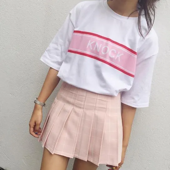 Sale Grid School Short Pleated Skirt