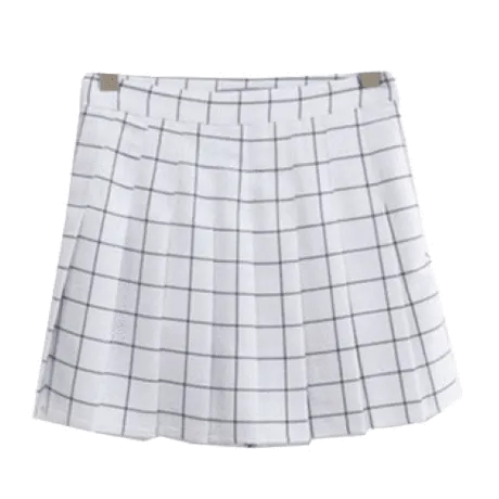 Sale Grid School Short Pleated Skirt