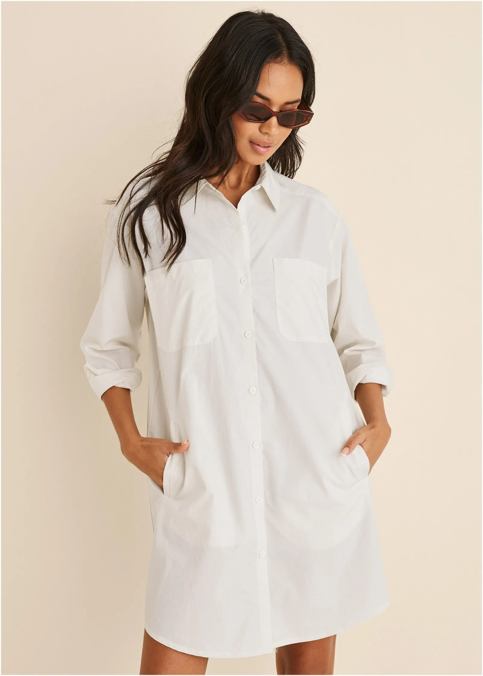 Shirt Dress - Off White