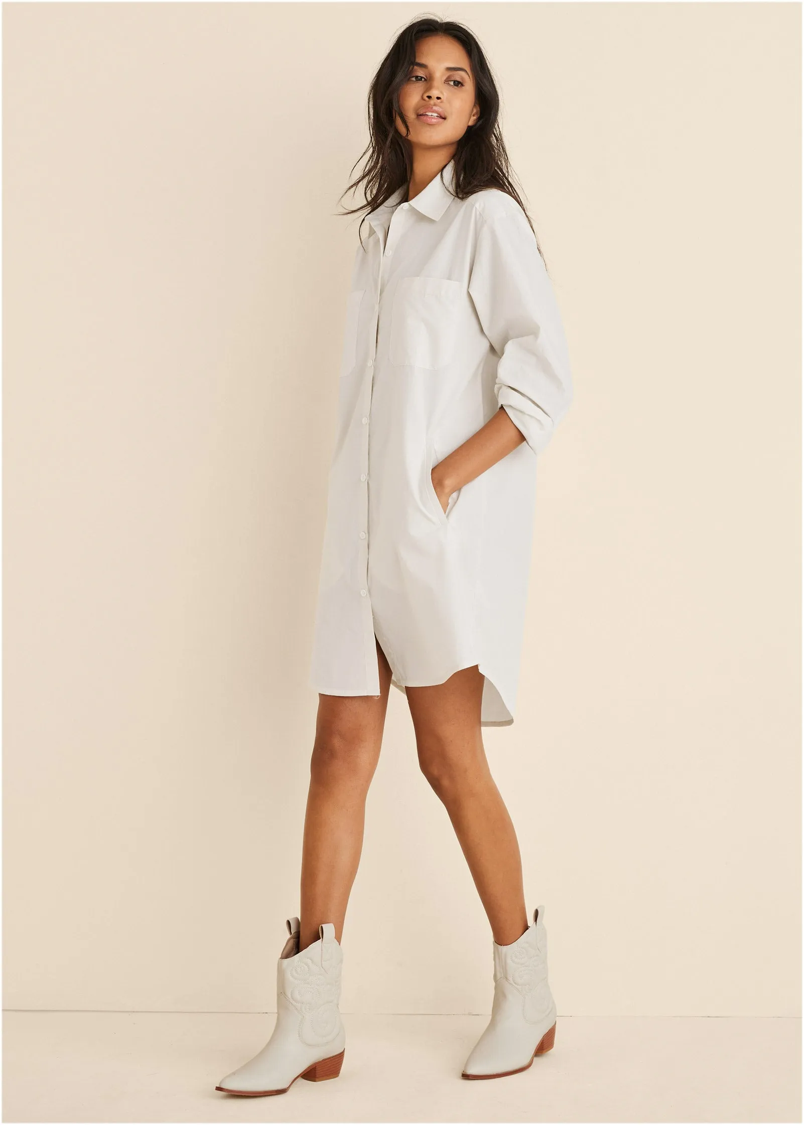 Shirt Dress - Off White