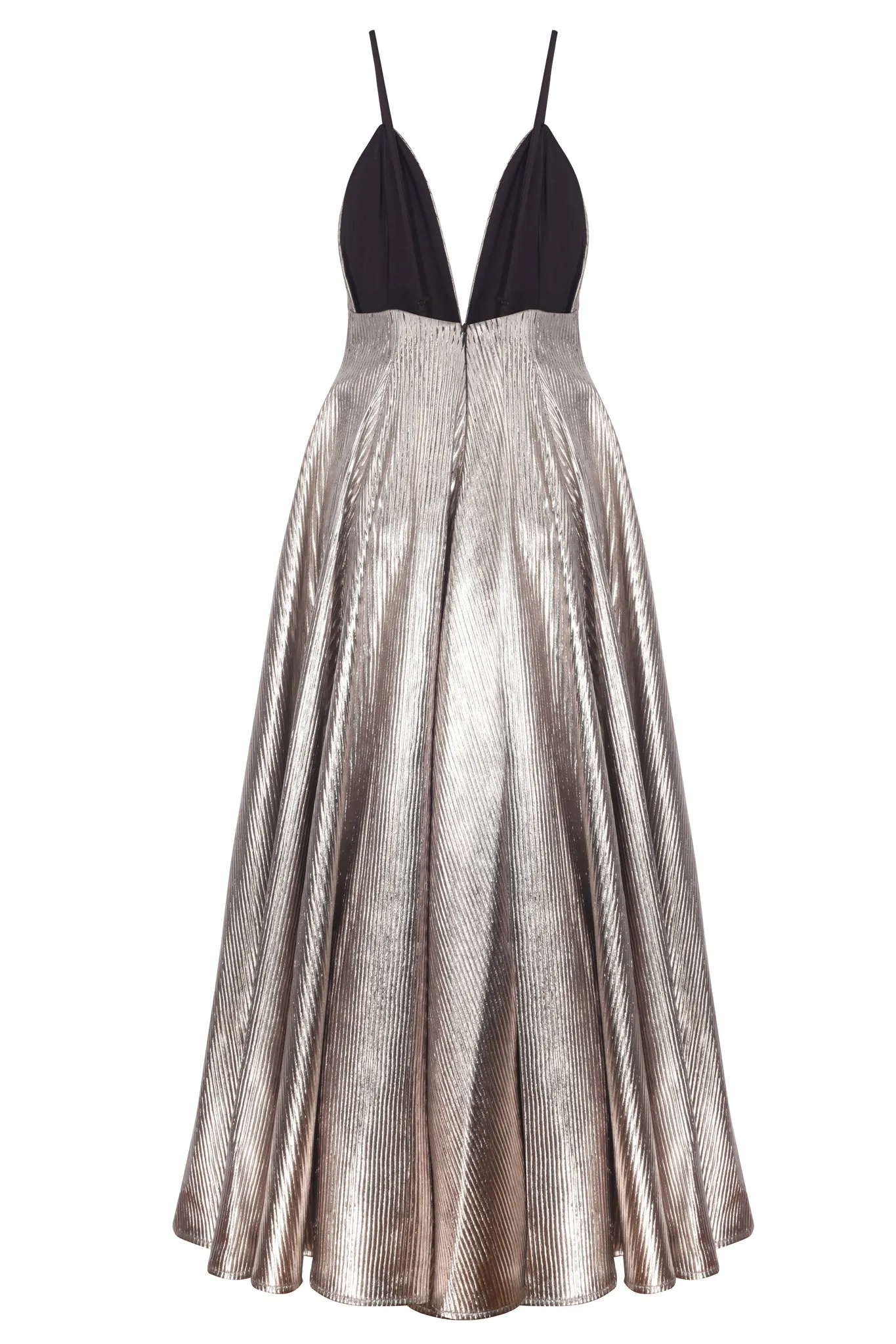 SILVER FAUX LEATHER DRESS