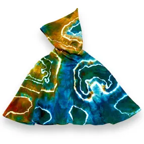 Size Med (3-6y) Winter Poncho - ICE-DYED Geode