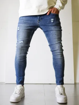 Slightly Ripped Blue Denim