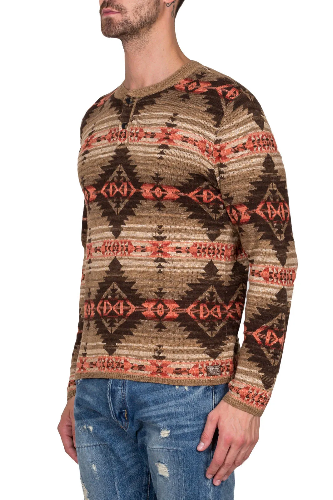 Southwestern Cotton Henley