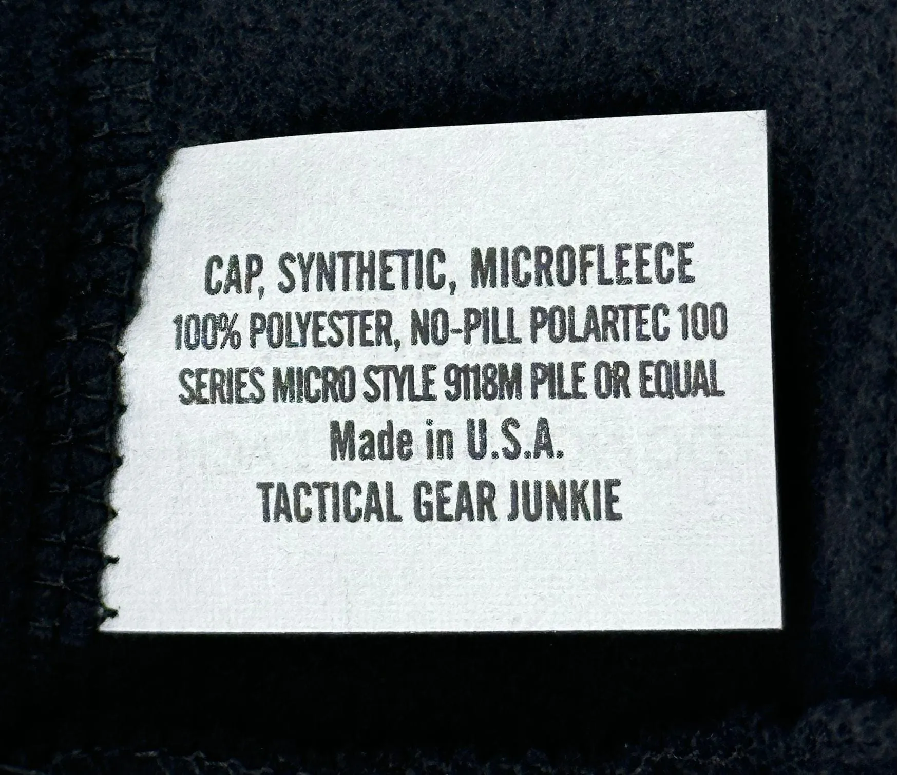 TGJ Fleece Watch Cap w/Loop Fastener