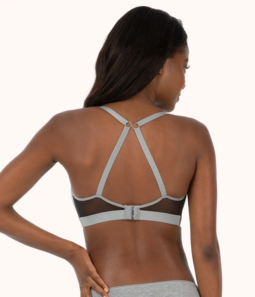 The All-Day Deep V No-Wire: Heather Gray