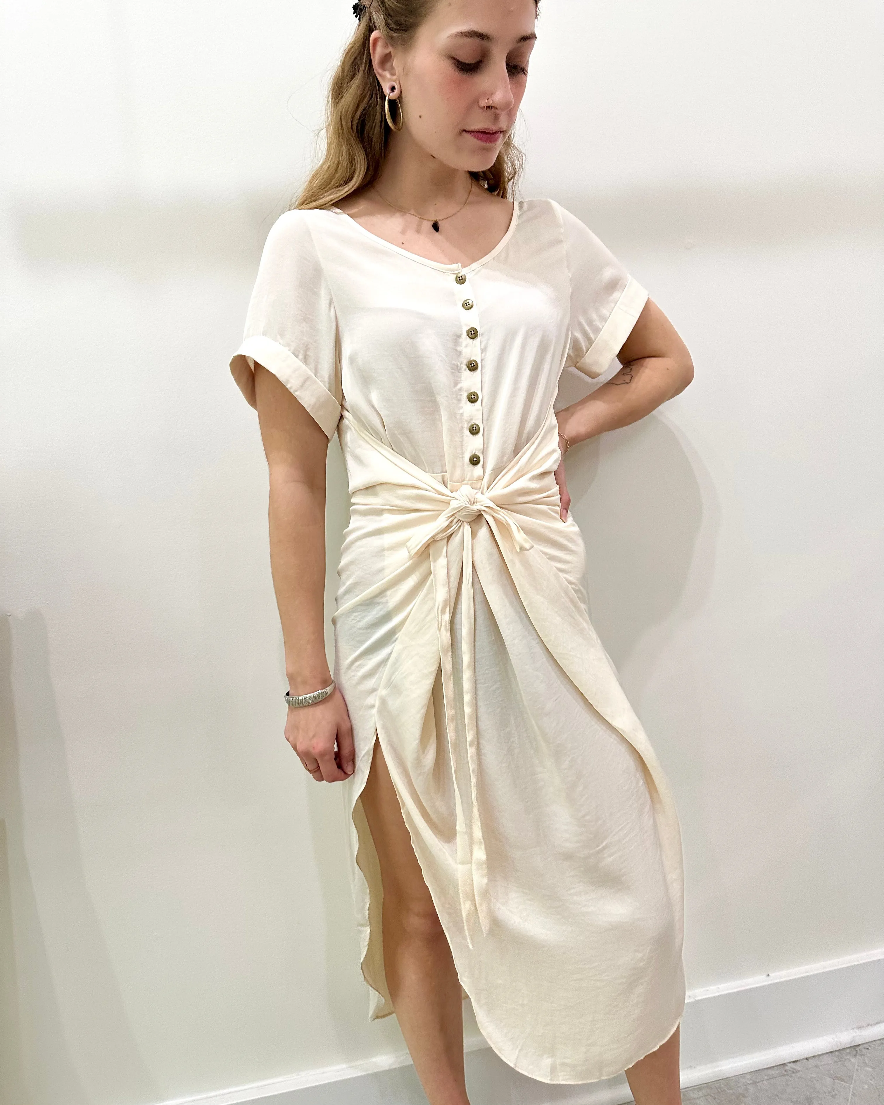 The Amanda Dress-Cream