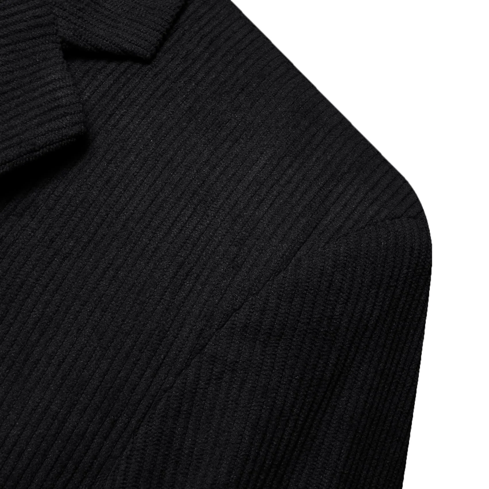 Ties2you Corduroy Suit Onyx Black Striped Notched Collar Dress Mens Suit Top