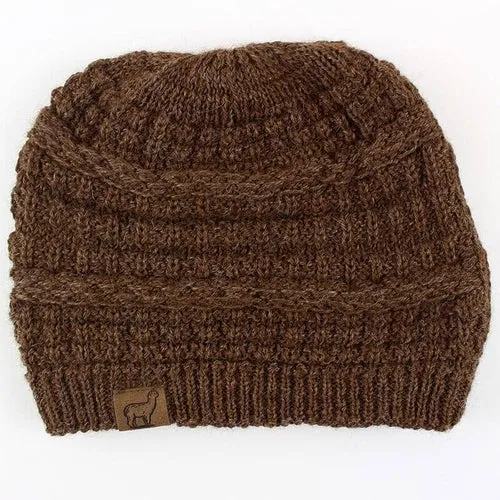 USA Alpaca Slouch Beanie with micro-fleece lining