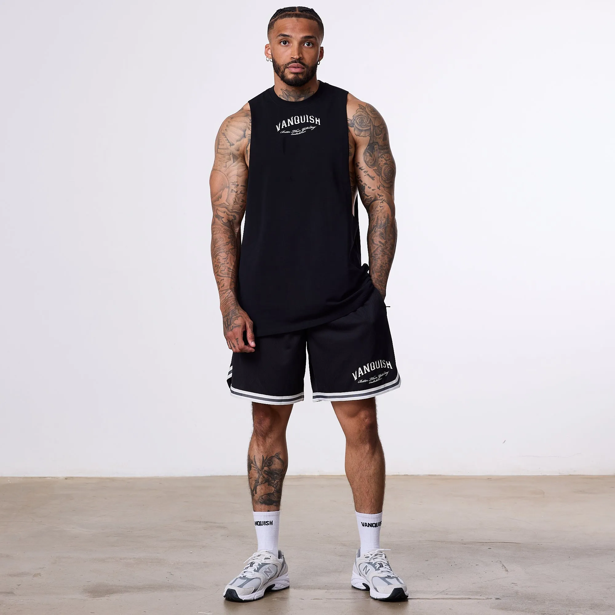 Vanquish Better Than Yesterday Black Mesh Shorts