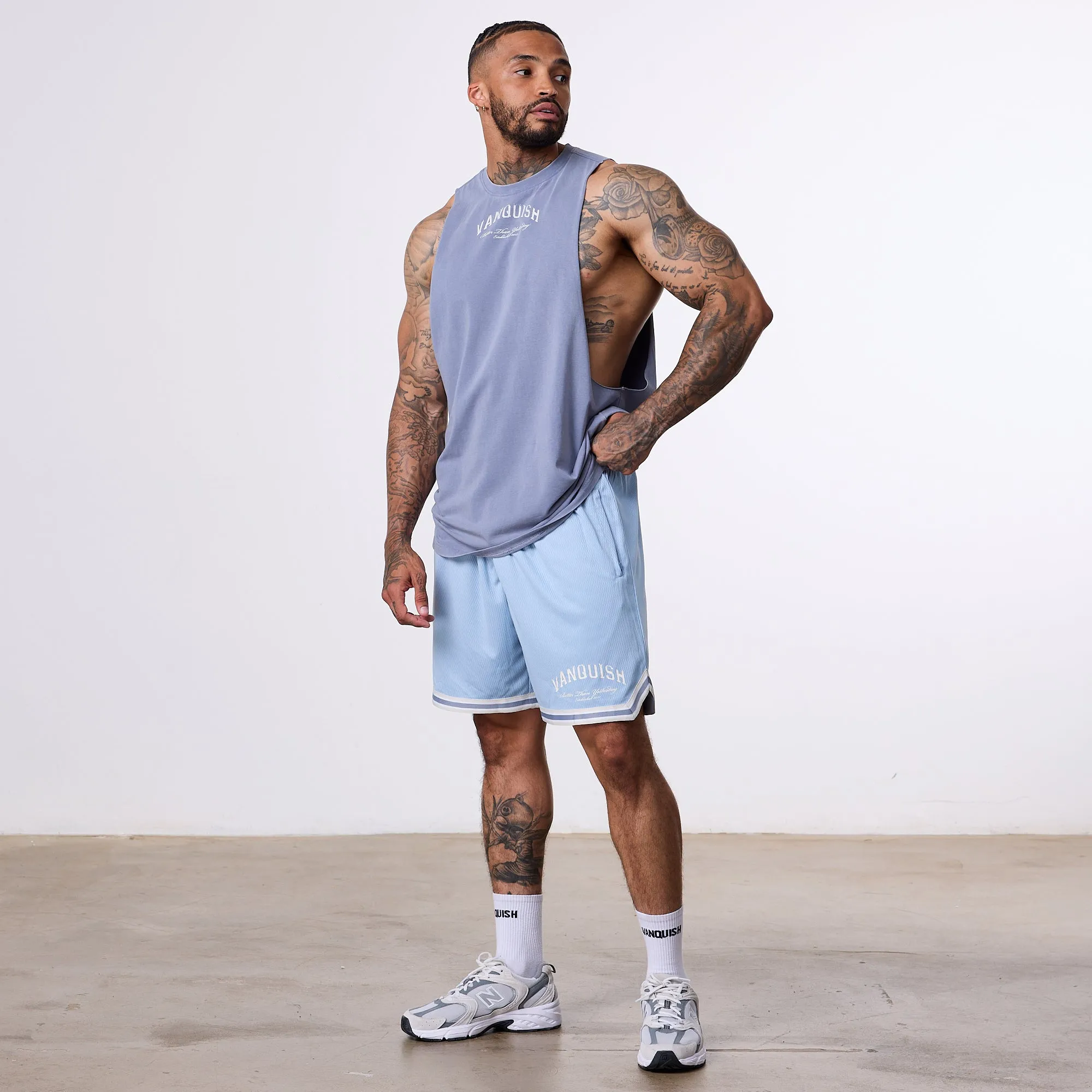 Vanquish Better Than Yesterday Blue Mesh Shorts