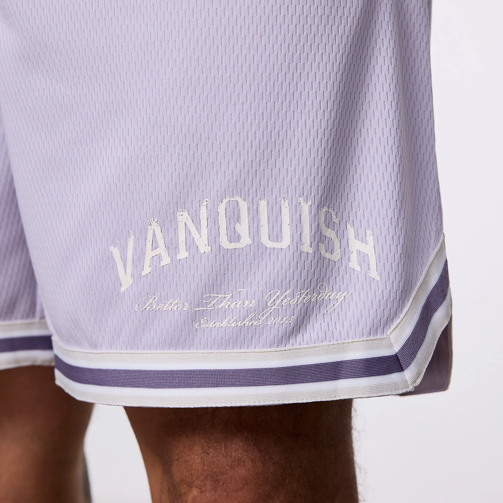 Vanquish Better Than Yesterday Purple Mesh Shorts