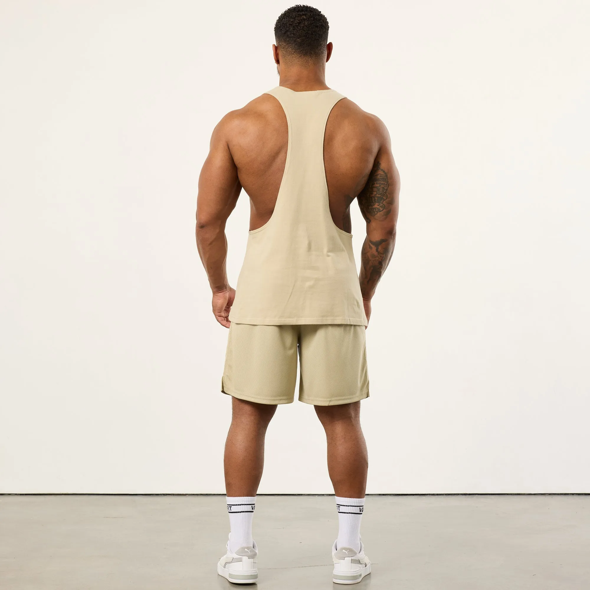 Vanquish Bodybuilding Vintage Khaki Mesh Shorts