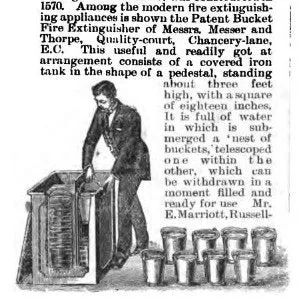 Victorian Salesmans Sample of a Patent Bucket Fire Extinguisher by Messer & Thorpe London