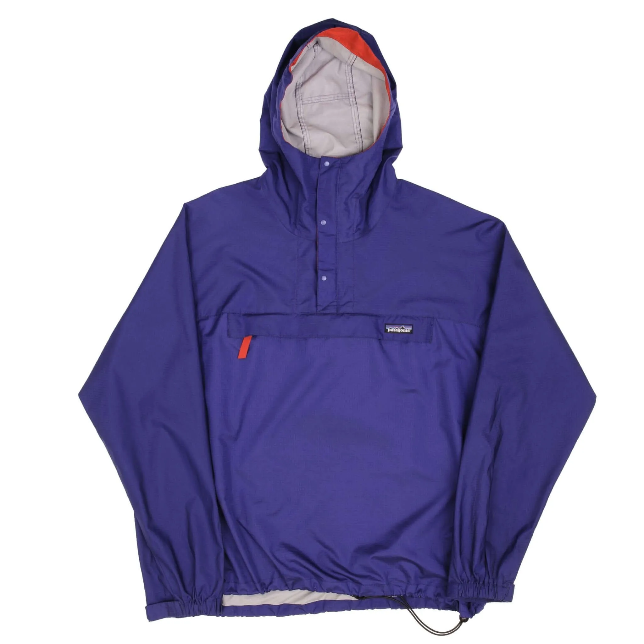 VINTAGE PATAGONIA PURPLE WINDBREAKER JACKET SNAP T WITH HOOD SIZE LARGE 1990S