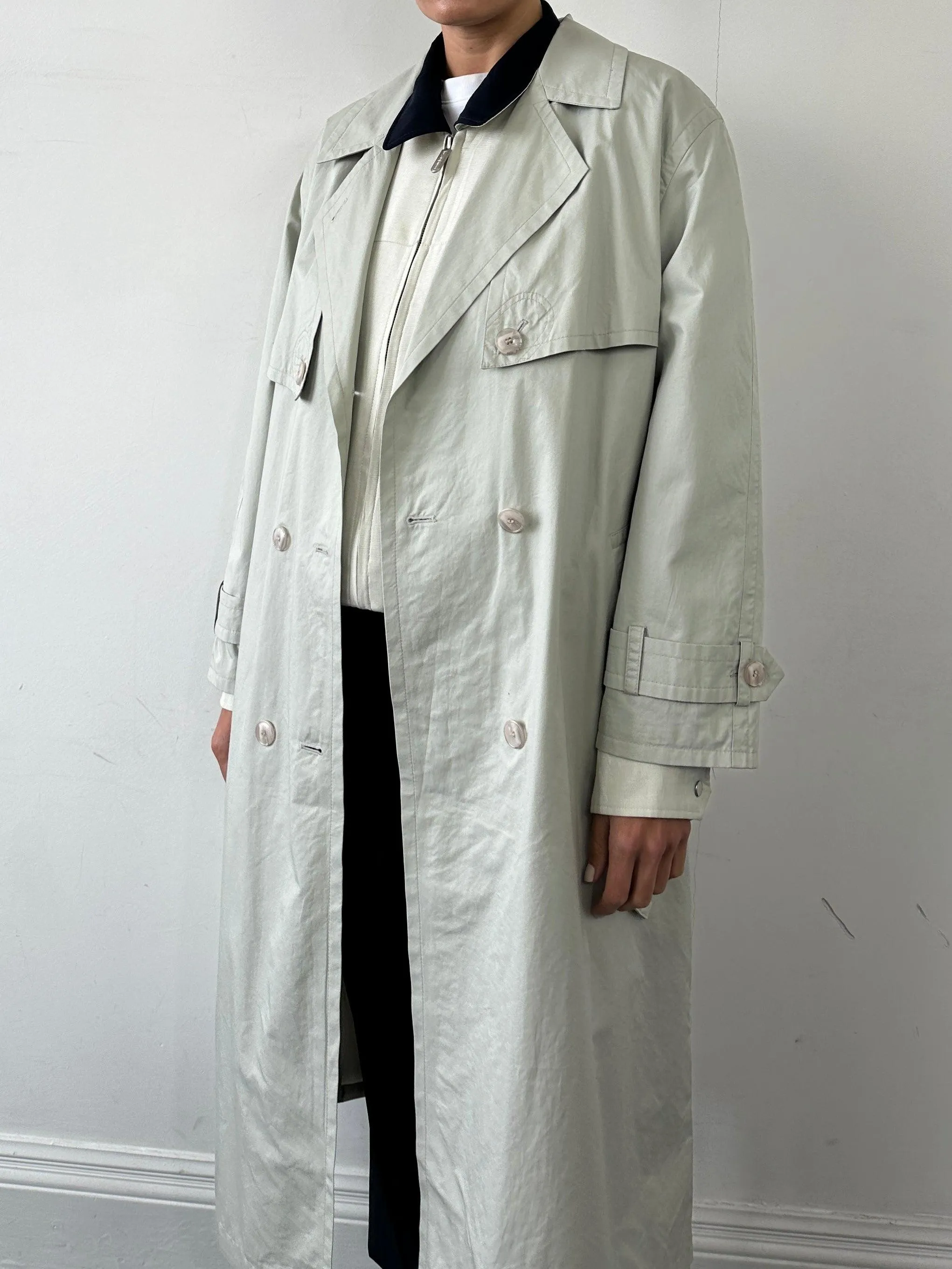 Vintage Showerproof Belted Trench Coat - L