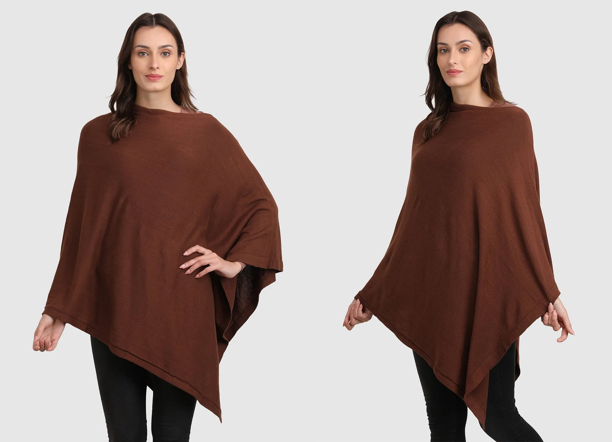 Viverano Classic Women's Knit Poncho Wrap (Organic Cotton) - 13 Colors