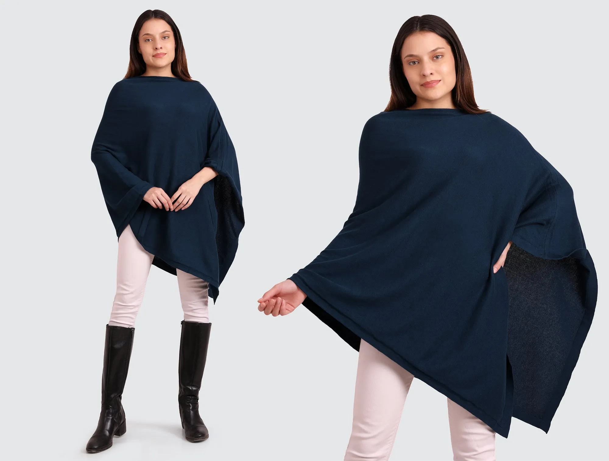 Viverano Classic Women's Knit Poncho Wrap (Organic Cotton) - 13 Colors