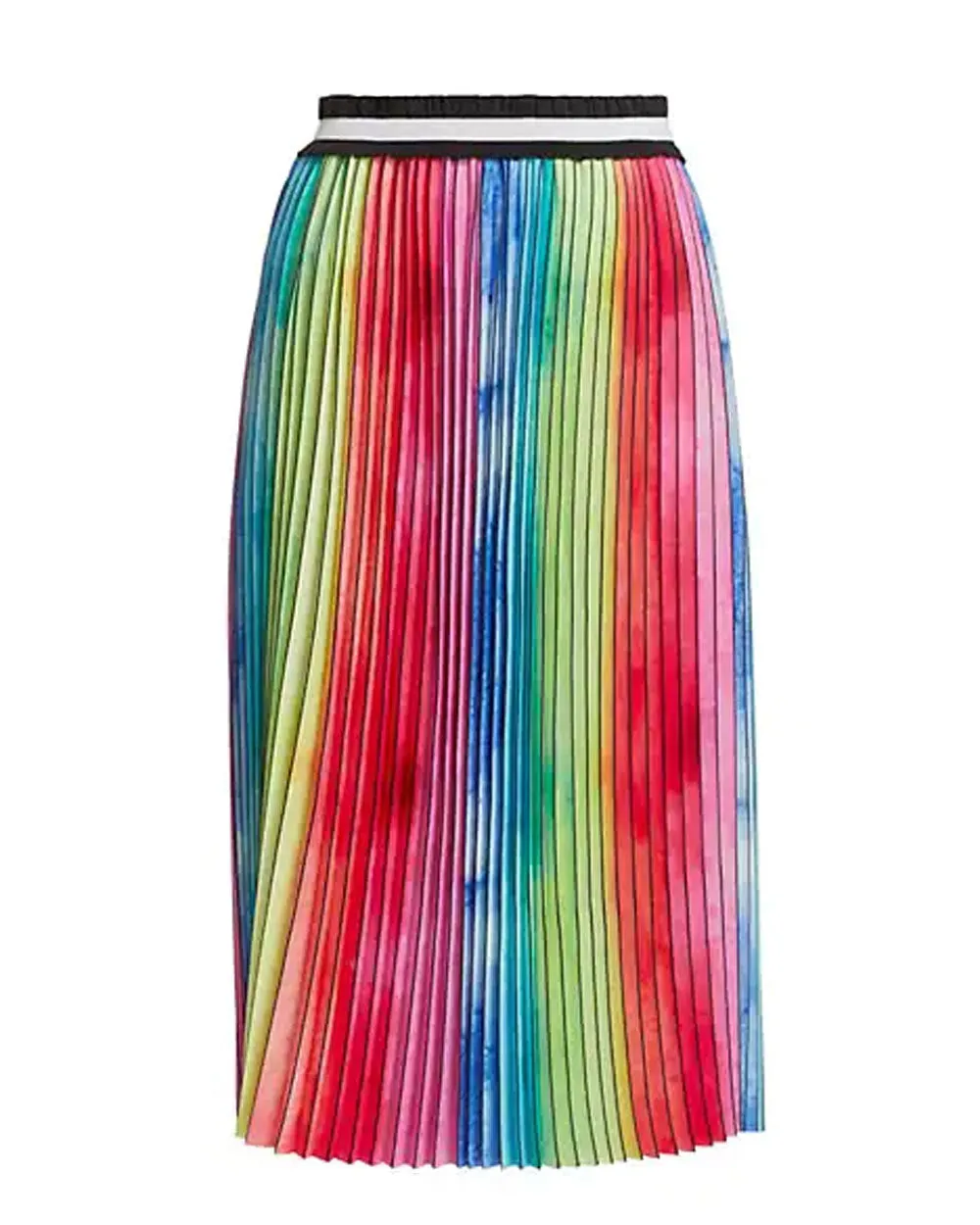 Watercolor Rainbow Pleated Skirt