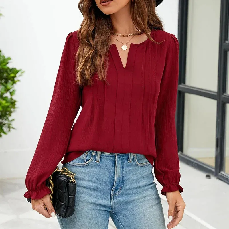 Women Summer Blouses Sleeveless Halter Collar Solid Color Blouse