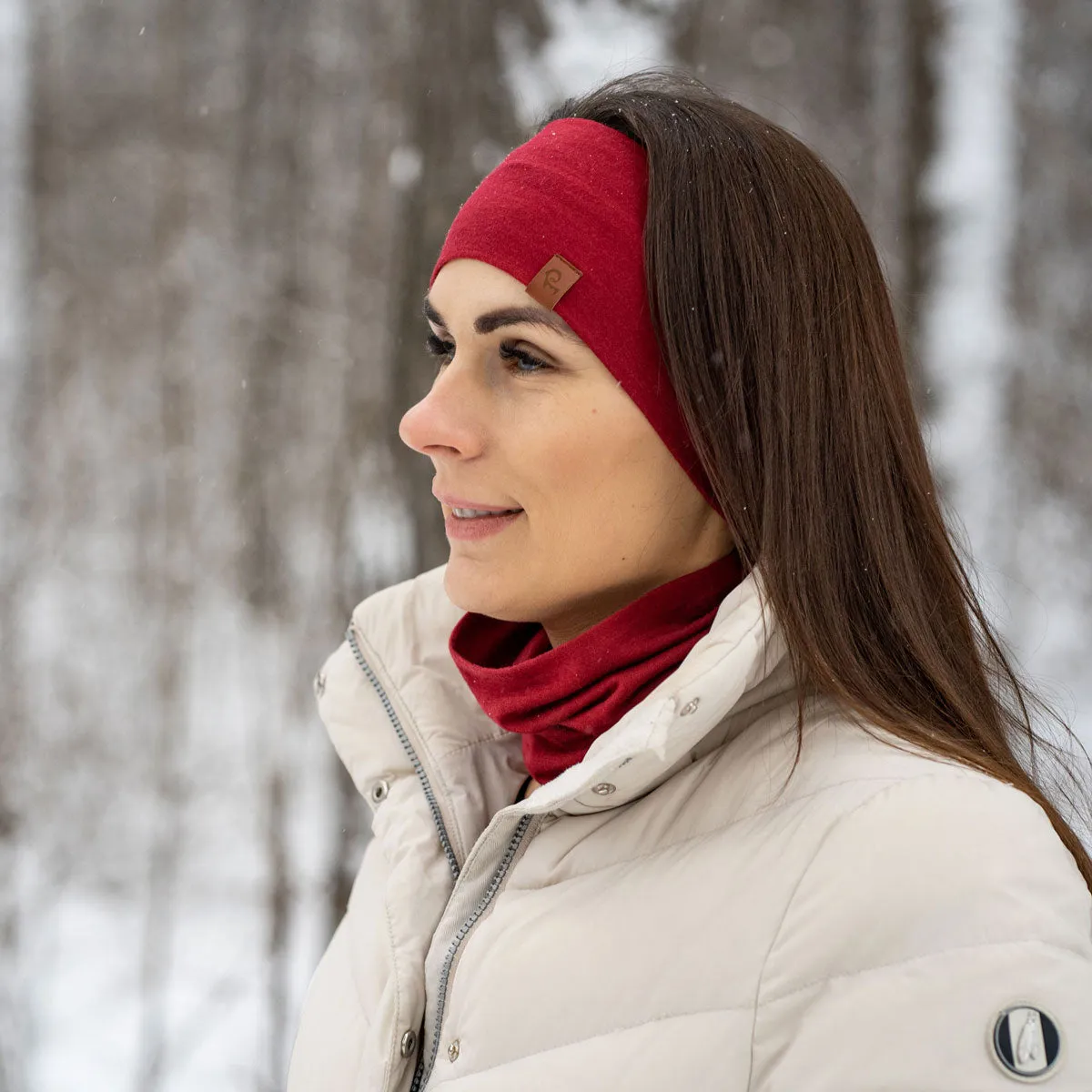 Women's Headband & Gaiter 2-Piece Royal Cherry