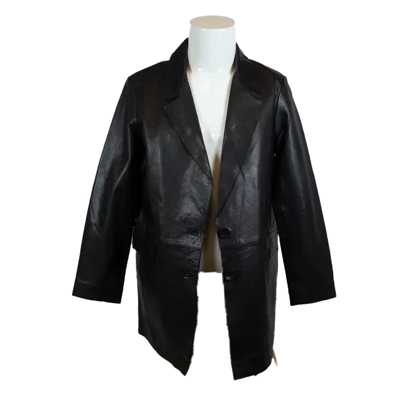 Women's Leather Trench Coat