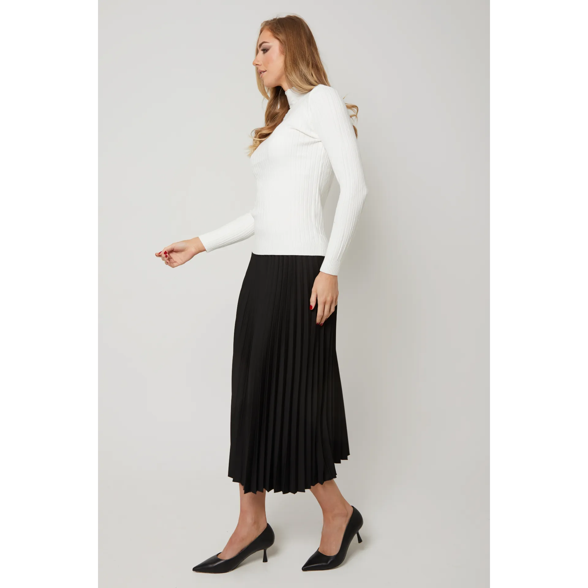 Women's Pleated Midi Skirt