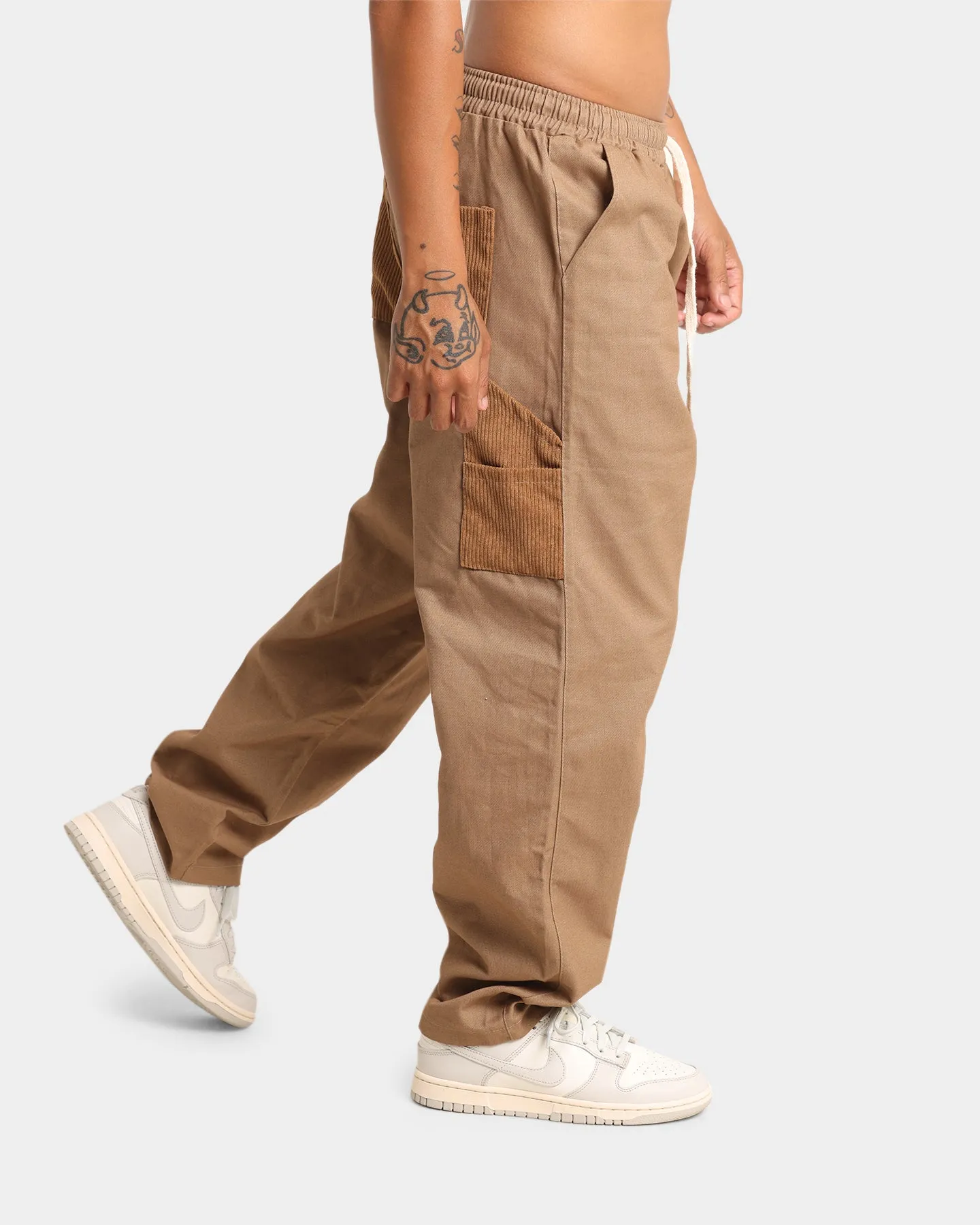 XXIII Horacio Wide Leg Chino Pants Khaki/Brown