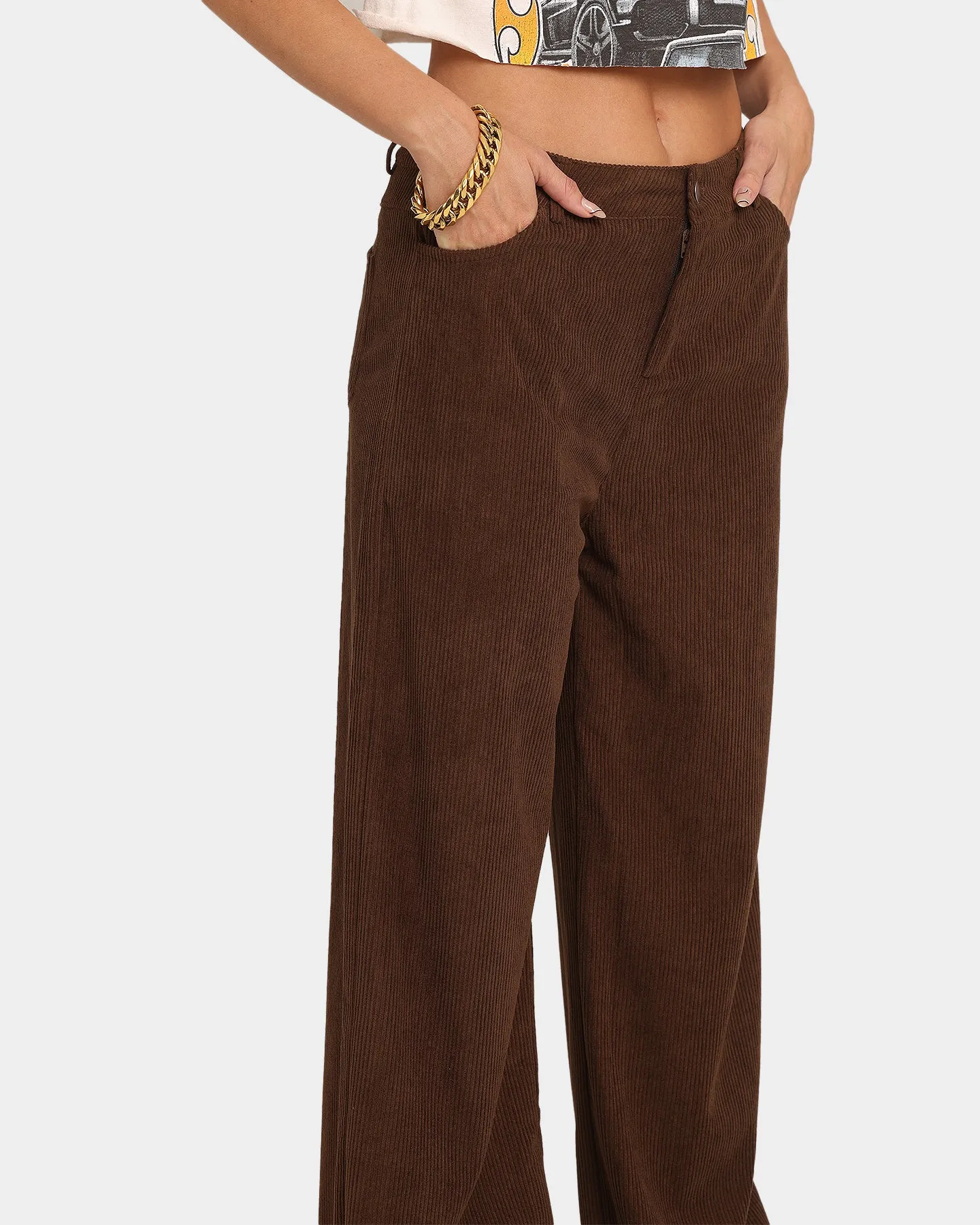 XXIII Women's Kamila Corduroy Pants Chocolate