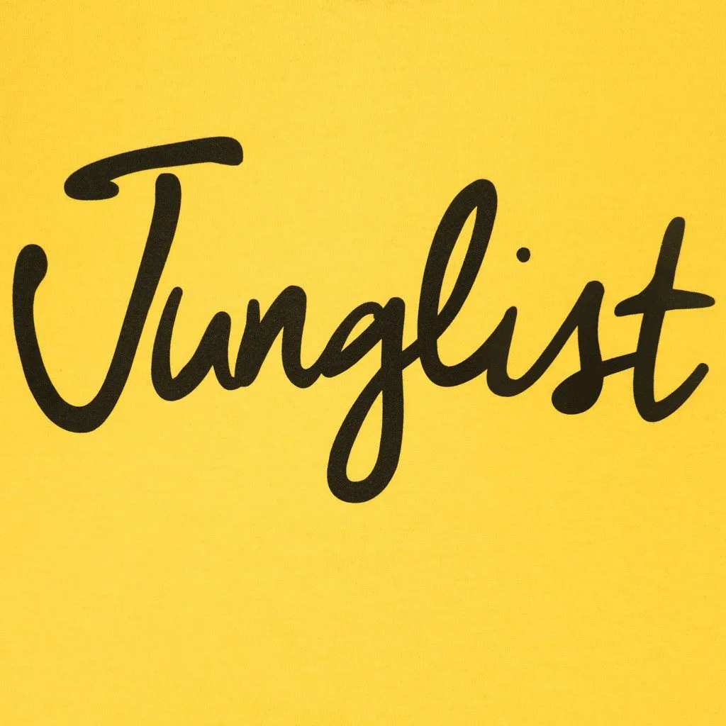 Yellow Junglist T-Shirt with black print