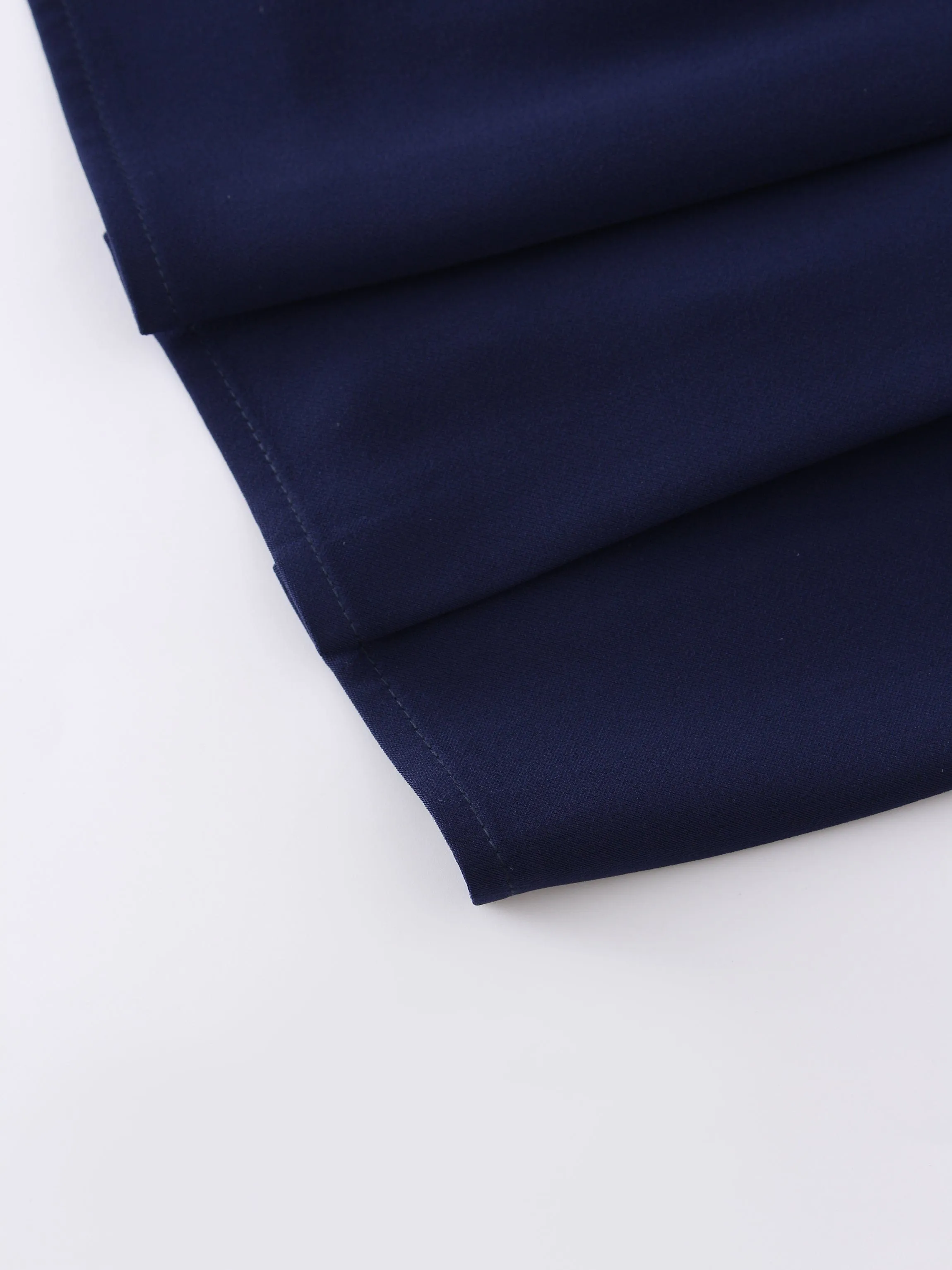 Yolk Pleated Skirt 37"-Navy